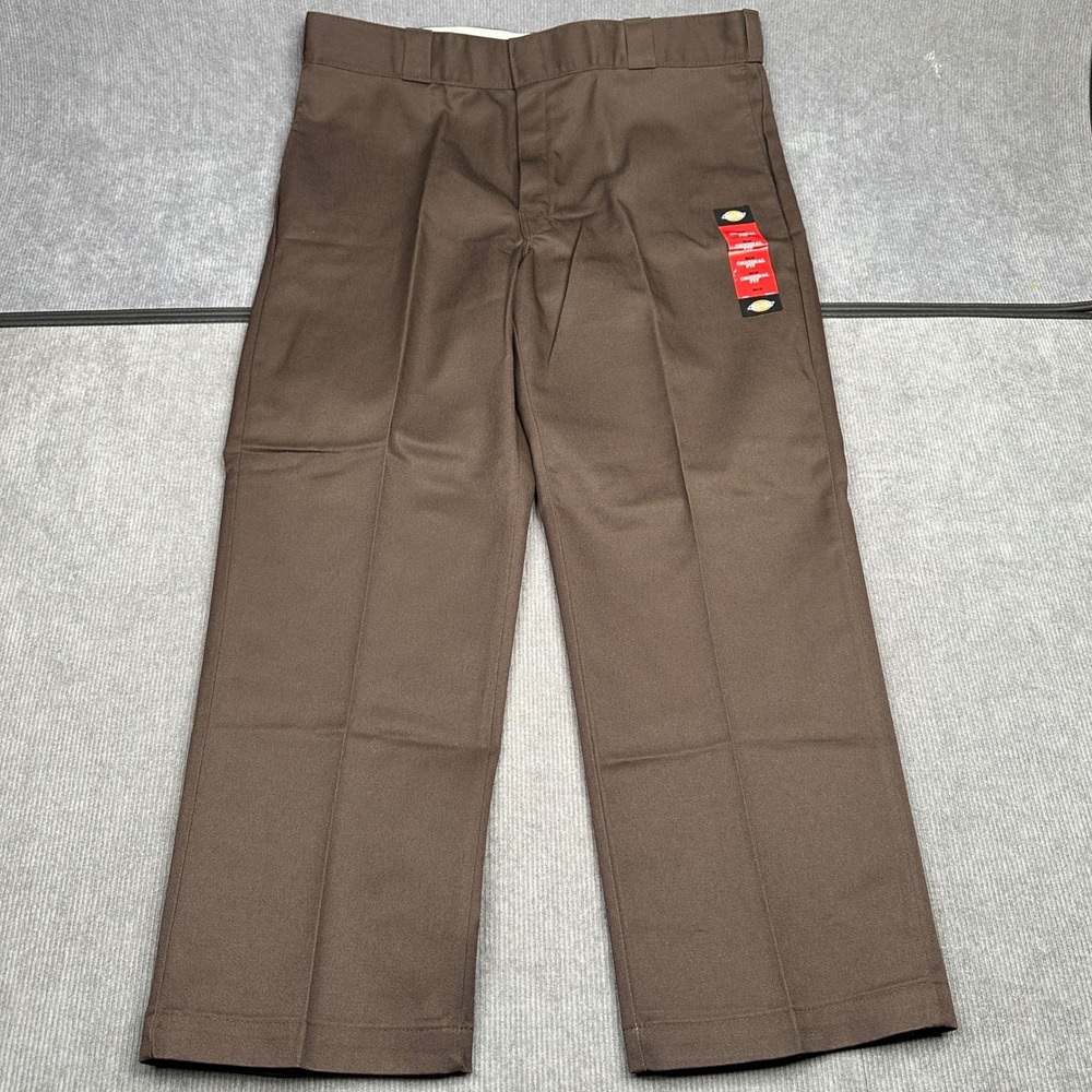 Dickies 874 Original Fit Work Y2k Pants Brown 38x28 NWT 874DB Mens Trousers Vtg